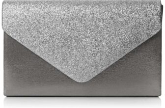 SwankySwans Kelly Glitter Envelope Clutch Bag