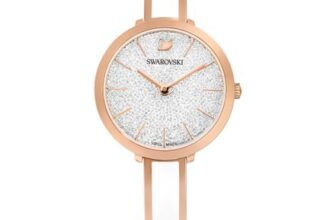 Swarovski White Crystalline Delight Rose Gold Bracelet Watch