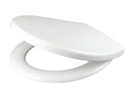 Swirl Soft-Close with Quick-Release Toilet Seat Stainless Steel & Plastic White. Free C&C