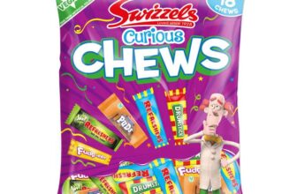 Swizzels Curious Chew Sweets, Mixed Bag of Vegan Chewy Sweets, 171g (18 Sweet Chews) – 90p S&S
