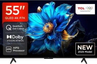 TCL 55P7K-UK 55 QLED 4K Ultra HD HDR Google TV HDR10 120Hz Game Accelerator with code at AO (UK Mainland)
