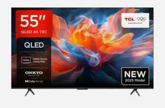 TCL 55T8C-UK 55 Inch QLED 4K Ultra HD Smart TV Bluetooth WiFi Sold By ao (UK Mainland)