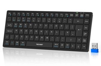 TECKNET 2.4G Wireless Keyboard, Rechargeable Bluetooth Keyboard for 4 Multi Devices. Sold by TerraGrow-EU FBA