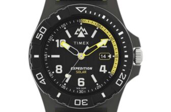 TIMEX Mens Expedition North 46mm Black Dial Leather Watch