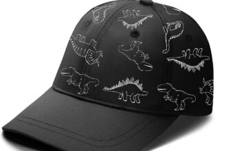 TOMEEK Baby Sun Hat Kids Baseball Cap Cute Dinosuar Adjustable Toddler Hats Cotton Boys Girls Caps Mesh Lining Spring Summer Sunhat