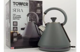 TOWER Grey Sera Pyramid Kettle 1.7L