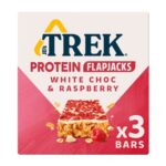 TREK White Choc & Raspberry Protein Flapjacks 3x50g