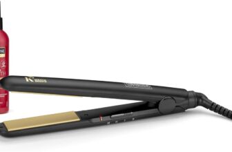 TRESemme Keratin Smooth Hair Straighteners, Gift Set with Heat Protection Spray, 3 Heat Settings up to 230C, 15 Second Heat Up, Black, 2066BU