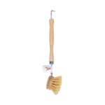 Tala Wooden Dish Brush with Natural Fibers, Long-Reach Replaceable Heads