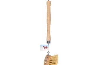 Tala Wooden Dish Brush with Natural Fibers, Long-Reach Replaceable Heads