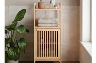 Tallis Open Shelf Storage Unit, Bamboo H 95.5cm X W 40cm X D 30cm