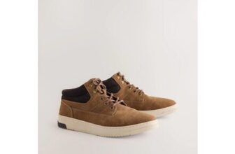 Tan Brown Knitted Collar Ankle Boots Mens