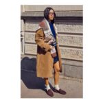 Tan Faux Suede Collared Longline Jacket