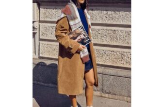 Tan Faux Suede Collared Longline Jacket