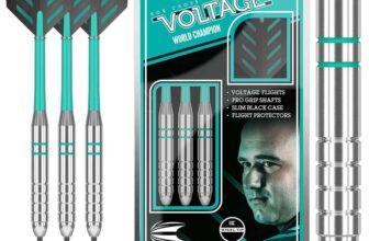 Target Darts Rob Cross Silver Voltage 24G Brass Steel Tip Darts Set – Sold by Target Darts / FBA