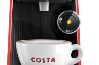 Tassimo by Bosch FINESSE TAS16B3GB POD Coffee Machine, 1400 Watt, 0.7 Litre – Red