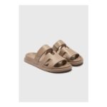 Taupe EVA Double Strap Sandals