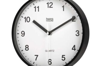 Teesa Clock Analog Wall Universal 20 cm TSA0038B Black