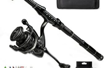 Telescopic fishing rod and spinning reel combination set, telescopic fishing rod, spinning fishing reel, various fishing baits 100 meters of fishing line and some necessary fishing accessories
