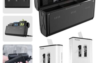 Telesin Enduro Battery and Pocket Charger Kit for GoPro Hero 11/10/9 Fast Charging, 3-Slot Design (Includes 2 Batteries, Charger & Cable)