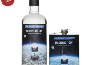 That Boutique-y Gin Company Moonshot Gin 46.6% ABV 70cl Free Hip Flask