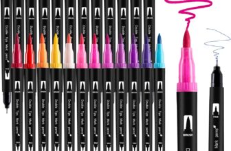 Thboxes 24 Colours Colouring Pens,Dual Tip Marker Pens Washable Brush Tip Felt Tip Pens Water-Based Markers for Adult and Kids Colouring Drawing Sketching Calligraphy Good Easter Gifts