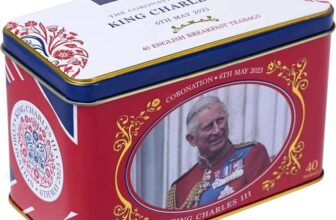The Coronation of HRH King Charles III Tea Tin with 40 English Breakfast Teabags