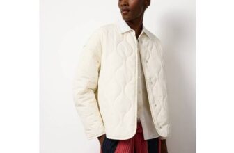 The Cream Quilted Liner Jacket ( Sizes L & XL Only)