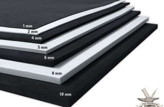The Foamory EVA Foam Cosplay – 2mm (1mm to 10mm) – Black or White – 14 x 39 Sheet – Ultra High Density 85 kg/m3 – by