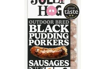 The Jolly Hog Black Pudding Porker Sausages 400g (Nectar)
