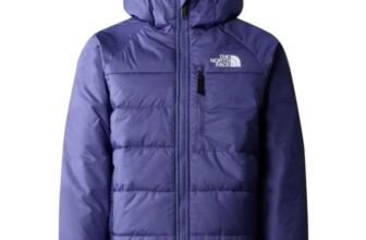 The North Face Boys Reversible (Cave Blue/Almond Butter) Perrito Jacket (Size: XL, XXL)