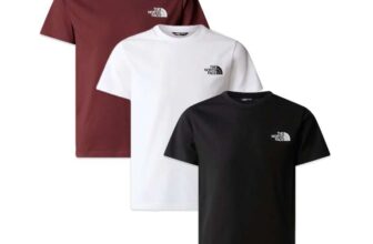 The North Face Simple Dome Kids Short Sleeve Cotton T-Shirt – Ages 7 – 13 – Free Delivery w/ Code