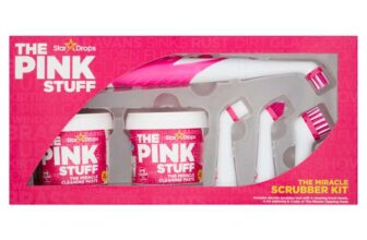 The Pink Stuff Miracle Scrubber Kit – 2 Tubs of The Miracle Cleaning Paste With Electric Scrubber Tool and 4 Cleaning Brush Heads