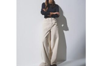 The Set 2 Pack Cord Wide Leg Jeans Cream/Black