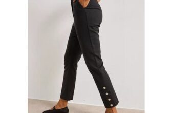 The Very Collection Button Cuff Trouser – Black