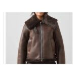 The Very Collection Faux Shearling Aviator Jacket – Brown ( sizes 14,16,18,only)