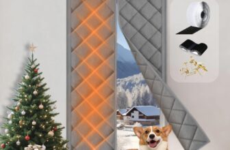 Thermal Door Curtain Magnetic 90210CM, 3 Layers Thickened Windproof Waterproof, Insulated Door Curtain Closed by Magnets for Home Office and Store