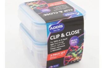 Three Piece Clear Clip & Close Food Containers