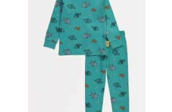 Tiddler Green Fish Long Sleeve Pyjamas