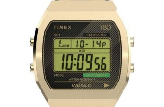 Timex Unisex T80 36mm Watch – Gold-Tone Stainless Steel – TW2V74300