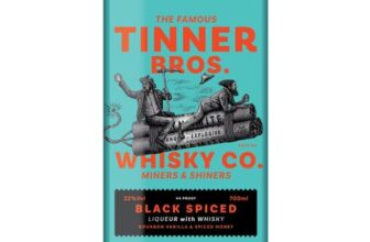 Tinner Bros Black Spiced Whisky Liqueur Smooth Vanilla & Spiced Honey, 22%, 70cl