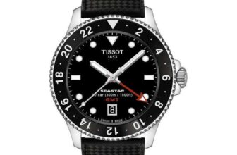 Tissot Seastar 1000 GMT Quartz Watch Sapphire Crystal 300M WR 40mm Black Model: T1208521705100