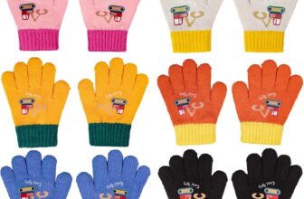 Toddler Gloves Age 2-4,6 Pairs Magic Gloves Kids Baby Glove Windproof and Warm,AntiStatic,Multiple Color Options