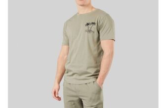 Tokyo Laundry Mens Tamanna T-Shirt and Jersey Shorts Set Seagrass