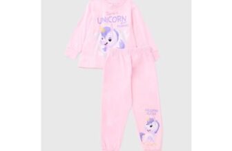 Tom Fletcher Girls Pink Unicorn Book Pyjama Set (1-5yrs)