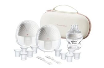 Tommee Tippee Double Wearable Breast Pump, Hands-Free, 24mm Flange
