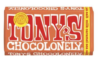 Tonys Chocolonely Milk Caramel Sea Salt Chocolate Bar – 180g Belgian Fairtrade Chocolate, Gift, 32% Cocoa, Vegetarian