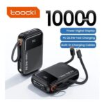 Toocki 10000mAh USB-C In/Out Power Bank, 22.5W PD3.0/QC4, Display