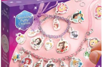 Totum Disney Princess Jewellery Craft Set, Make 2 Bracelets, with Puffy Charms, Suits Ages 5 Years