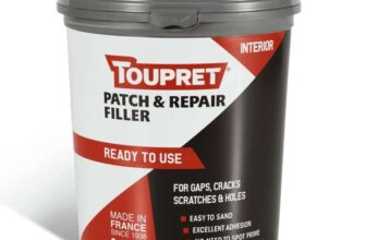 Toupret Patch & Repair Filler Quick Dry – Fast Drying Interior Wall & Ceiling Filler 1.5kg